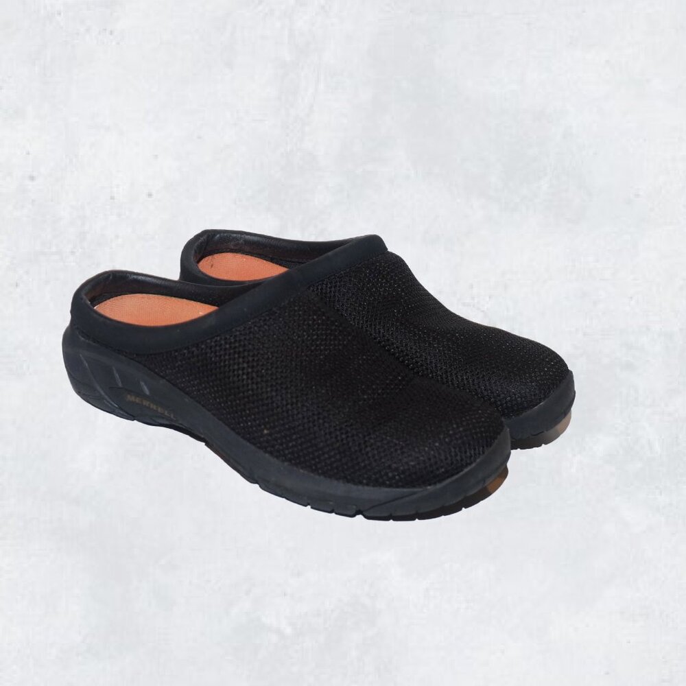 Women’s Merrell Encore Breeze Black Mesh Slip On Mule J48250 Sz W 11 /M 9.5